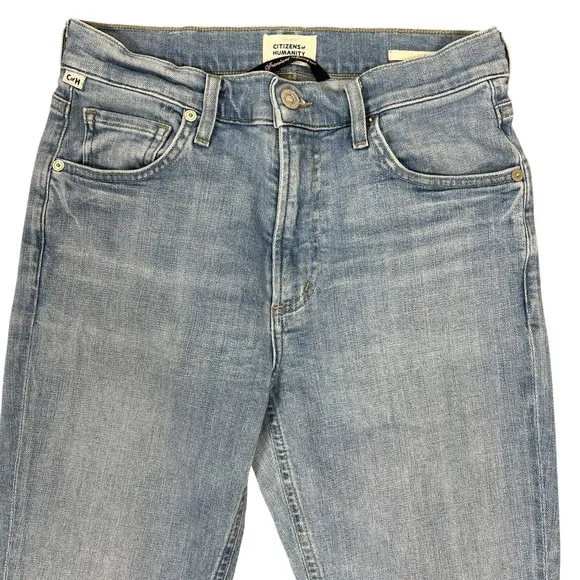 Citizens of Humanity Isola Cropped Boot Jeans 25" Lawless Stretch Raw Hem USA‎ - Image 9
