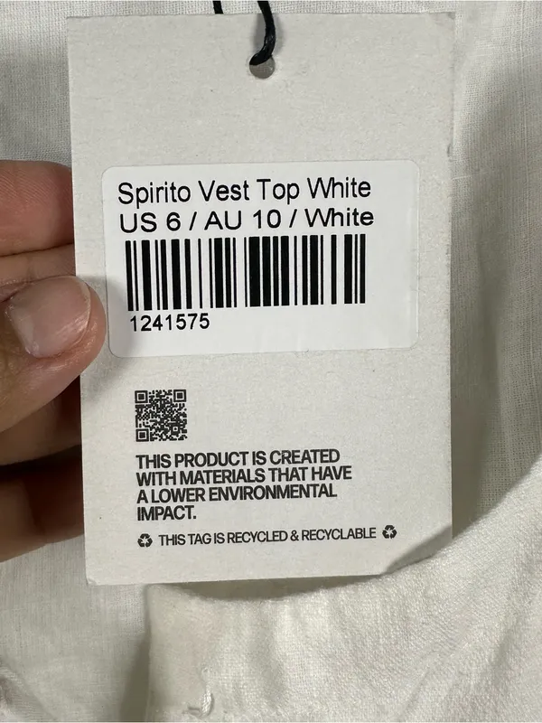 Princess Polly Spirito vest top white SZ:6 - Image 8
