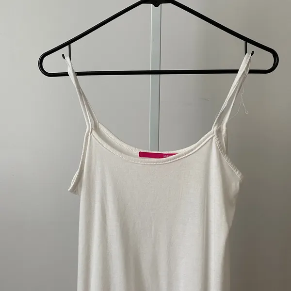 Pinkyotto Womens White‎ Sleeveless Ruffle Hem Swiss Dot Mini Slip Dress - Image 2