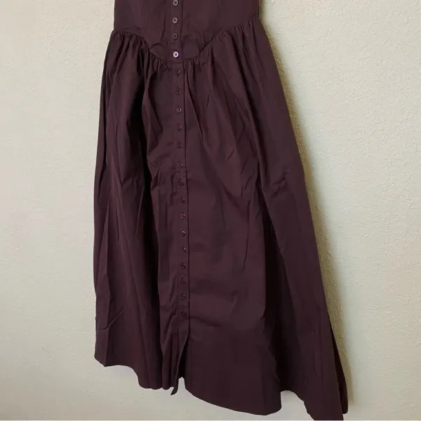 HOUSE OF CB 'Tatiana' Rich Brown Midi Sundress strappy corset back NWOT size XS - Image 9
