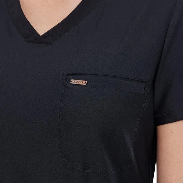 Cherokee Infinity Scrub Top Black - Image 2