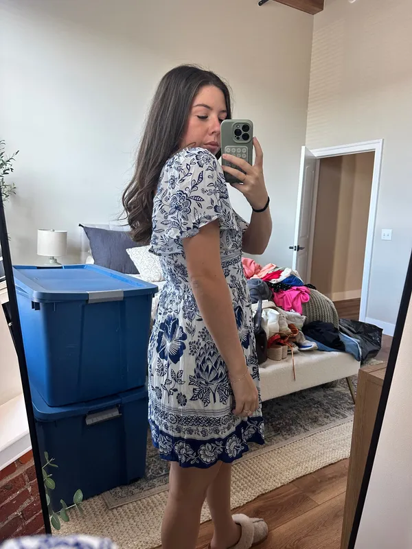blue paisley mini dress  - Image 2