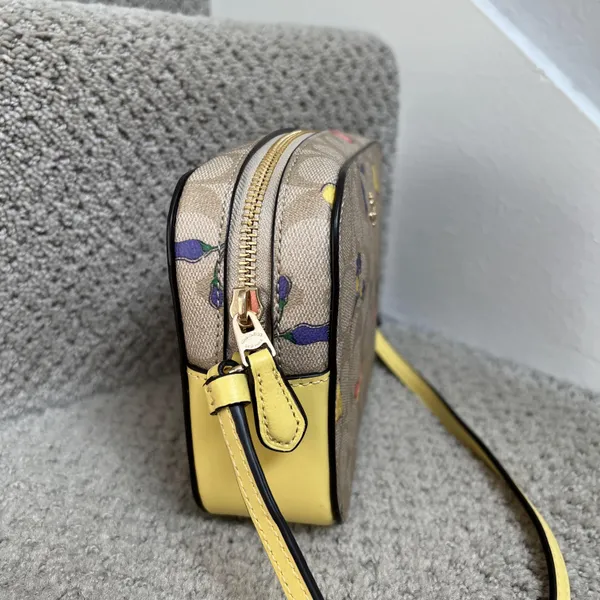 Coach Mini Camera Bag In Signature Canvas With Dreamy Veggie Print butterfly C8752 - Image 5