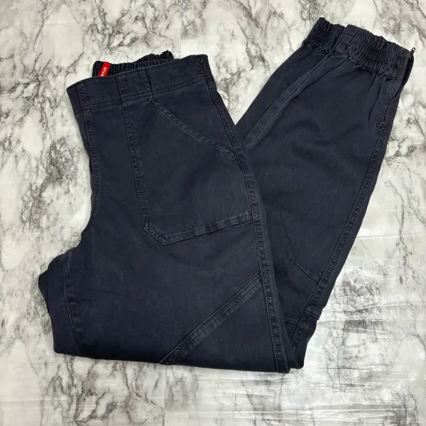 Spanx Grey Stretch Twill Cargo Joggers Pants Elastic Waistband Size Medium - Image 2