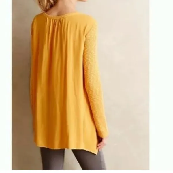 Left of Center Butter‎ Yellow Asymmetrical Long Sleeve Top - Image 2