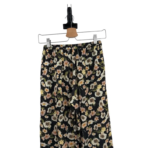 Bed To Brunch Floral Wide Leg Crop Pull‎ On Lounge Pajama Pants Boho XS - Image 8