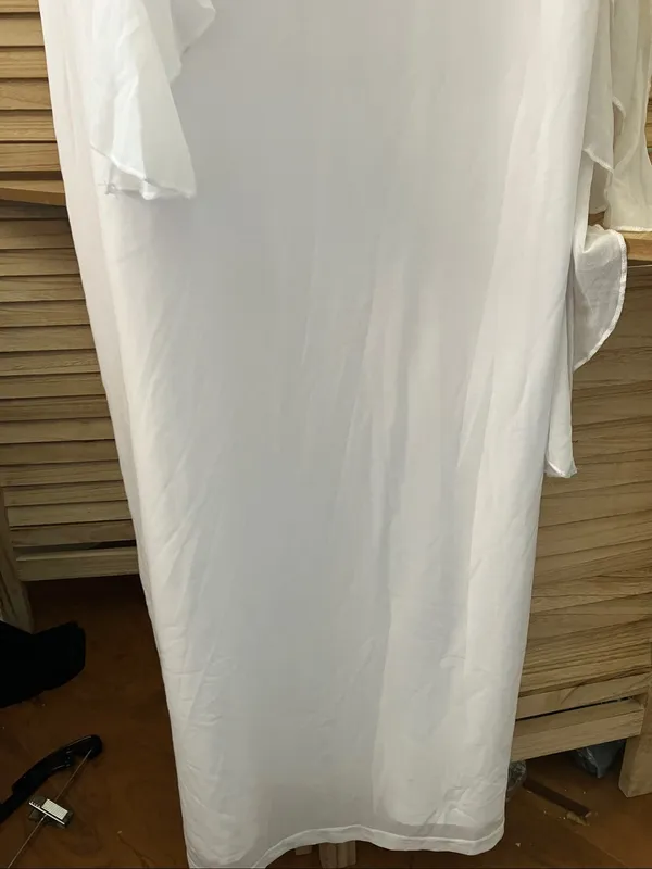 Pretty Garden White Ruffled Sleeveless Maxi Dress Large NWT - Image 9