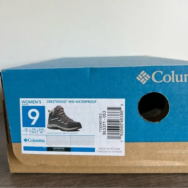 Columbia Crestwood Mid Waterproof Women's Boot Size 9 #B1632 - Image 2