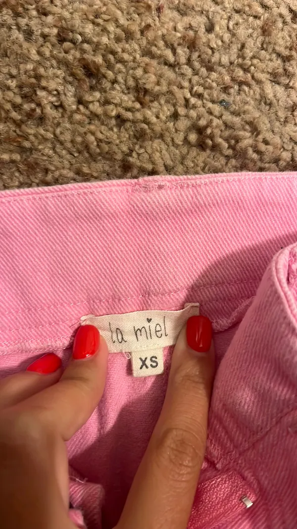 Ribbon chix jeans Pink Size XS - Image 3