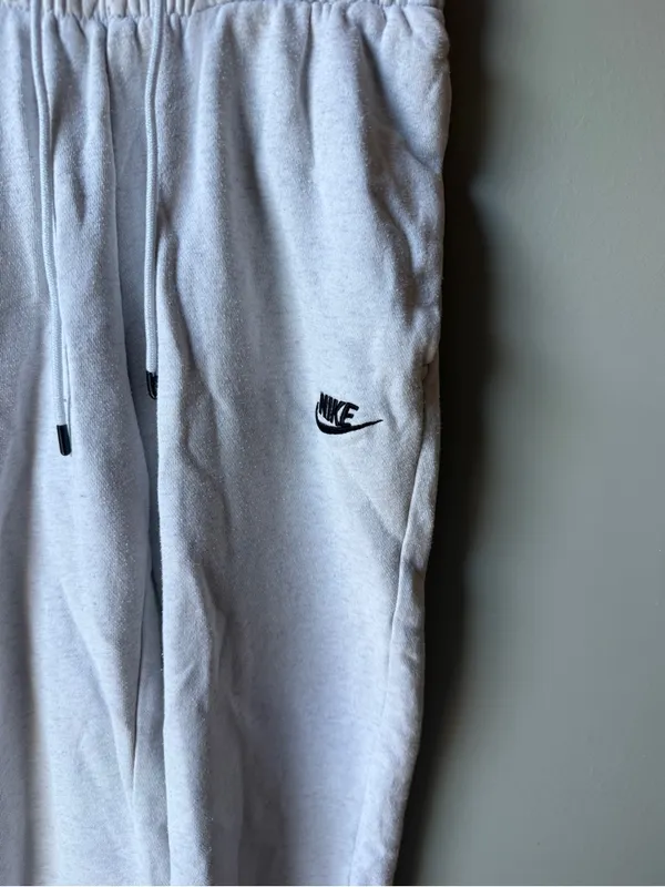 Nike Fleece Jogger Sweatpants Light Gray XS Athletic Pants - Image 2