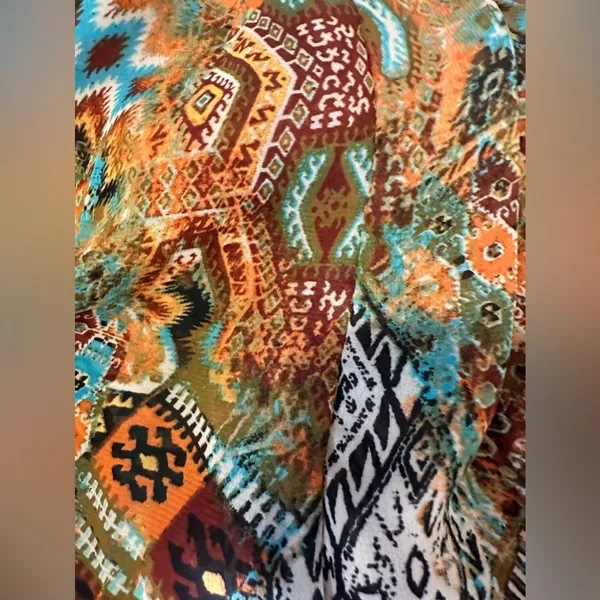 EUC Bobeau SOUTHWESTERN STYLE TANK TOP CHIFFON STYLE SZ M - Image 10