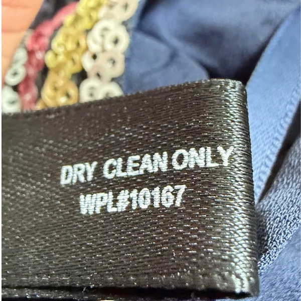 AQUA Happily Grey Sequin Maxi‎ Dress Womens Small Navy Striped Glam Formal Boho - Image 9