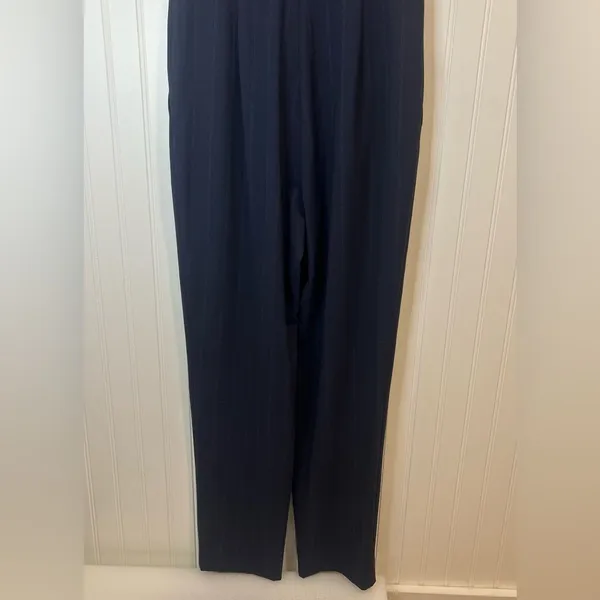 ANTONIO MELANI women Dark Blue Striped Jumpsuit size 6 - Image 15