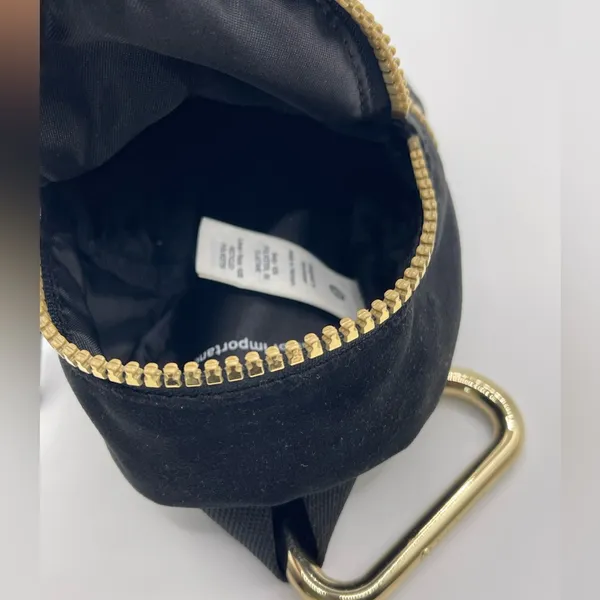 Lululemon Black Velour Nano Backpack Bag Charm with Golden accents - Image 7