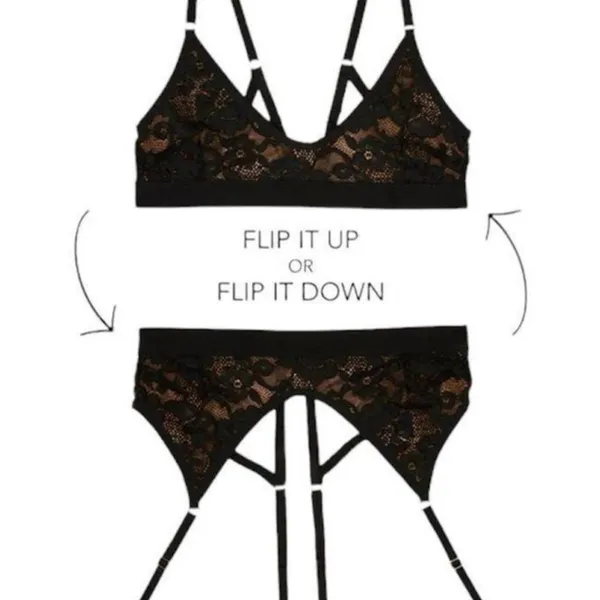 We Are HAH | Free People Convertible Bra Garter Black Lace Lingerie Small NWT - Image 3