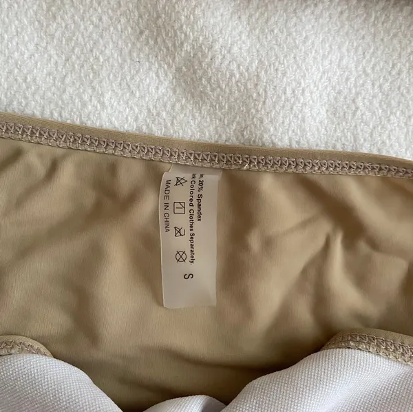 Beige Ruffle Swimsuit - Image 2