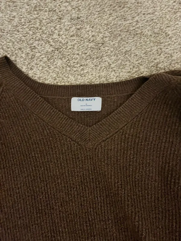 philosophy brown v neck sweater  - Image 2