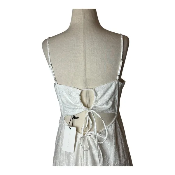Line &‎ Dot Charlotte Dress Women Small White Eyelet Embroidered Midi NWT Boho - Image 6