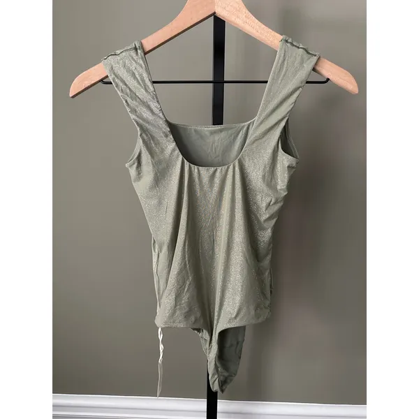 Smoothiez By Aerie Green Glitter Small Bodysuit NWT - Image 4