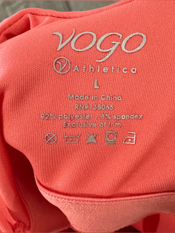 VOGO‎ Body Action Design Athletic Dress Coral Pink Size L - Image 4