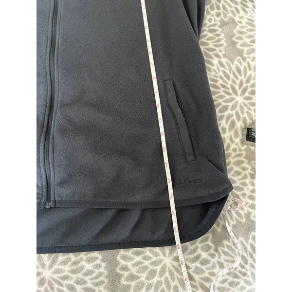LL Bean Womens XL Full Zip Fleece Jacket Black Outdoor Gorpcore Granola Hiking - Image 6