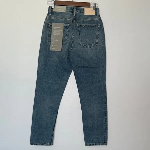 Everlane 90s Cheeky Jeans Size 24 High Rise Straight Leg NWT Blue - Image 5