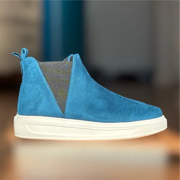 Shoe Republic LA Teal Suede Slip on Shoes Size 8.5 - Image 3