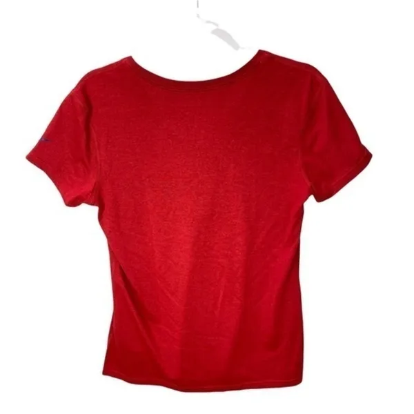 Nike NFL Giants Dri-Fit Red‎ V-Neck Short Sleeve Tee - Image 2