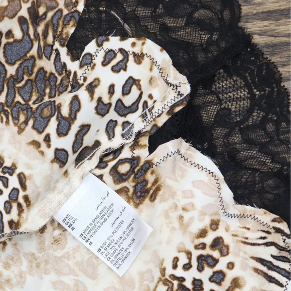 NWT INC International Concepts Shortie Pajama Set 2-Piece Mixed Animal Brown 2XL - Image 9