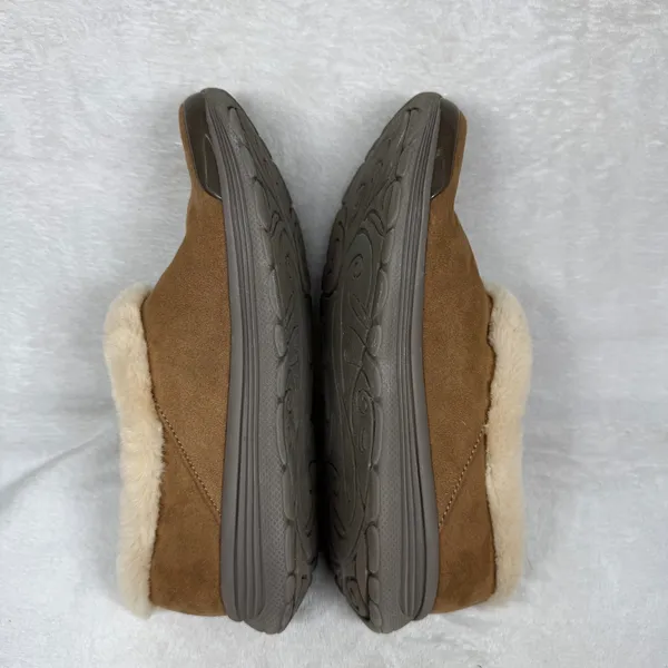 Bzees Snicker Womens 8.5M‎ Brown Faux Suede Fur Lined Slip On Comfort Shoes - Image 9