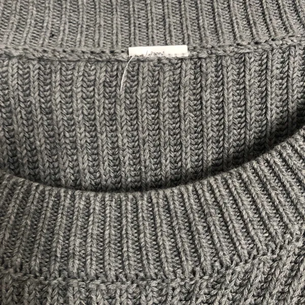 Alo Yoga Domain Rib Knit Crew Sweater Athletic Heather Grey M - Image 6