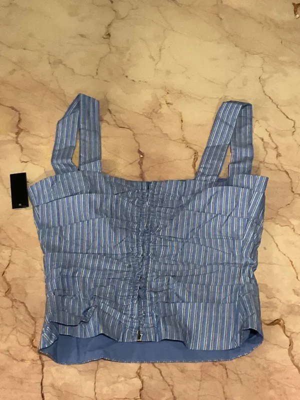 LIONESS Cobain Corset Top in Navy Stripe XSmall New Womens Sleeveless Tank - Image 7