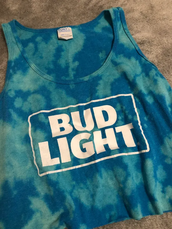 Cropped Bud Light Tank Top Size M - Image 2