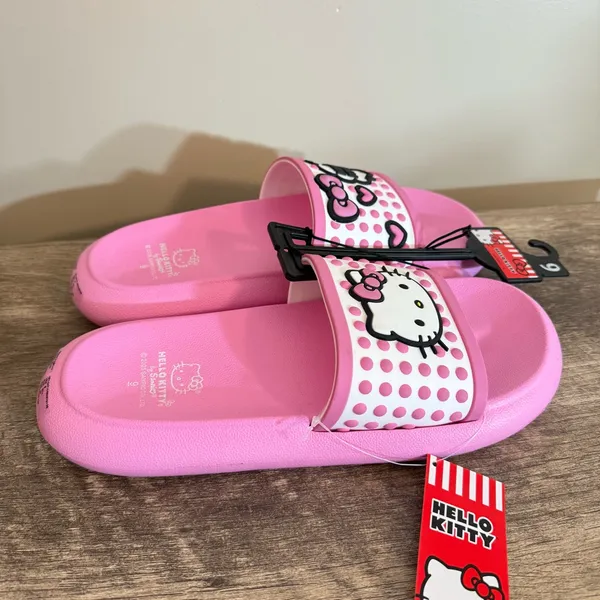 NEW Sanrio Hello Kitty Pastel Pink Slide Sandals Women’s Size 9 - Image 2