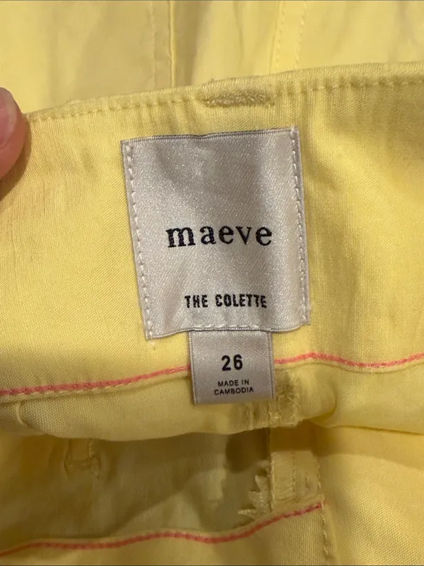 Maeve Colette Two-Tone Yellow and White‎ Cropped daisy Wide-Leg Pants 26 - Image 5