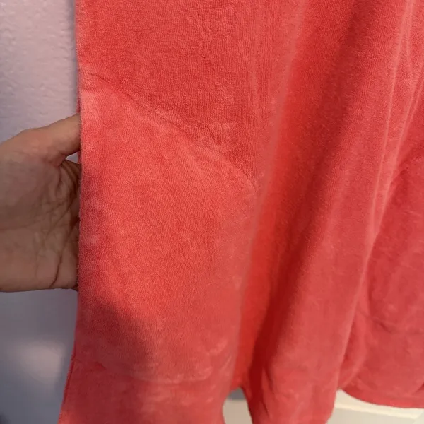 LAKE Pajamas Dress French Terry VNeck Coral Beach Pool Resort Coverup Cruise XXS - Image 6