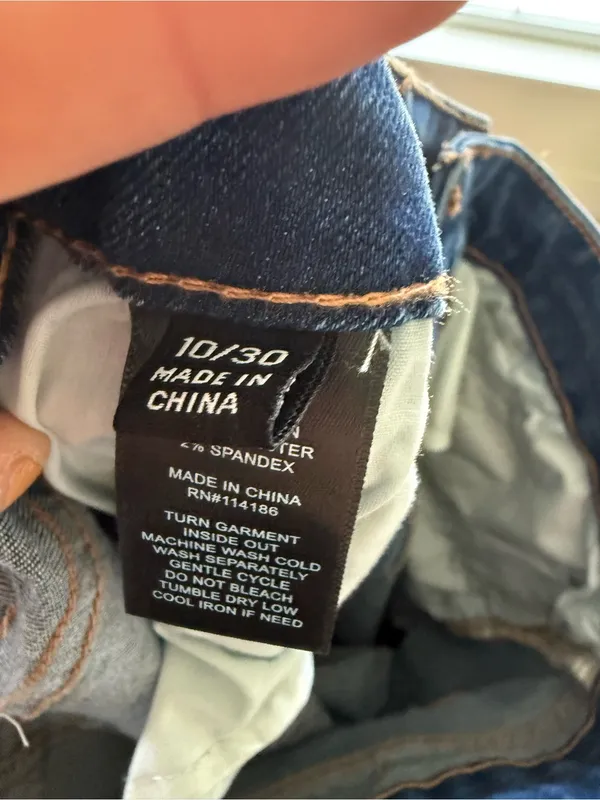 FRYE High-Rise Straight Leg Blue Jeans size 10 - Image 3