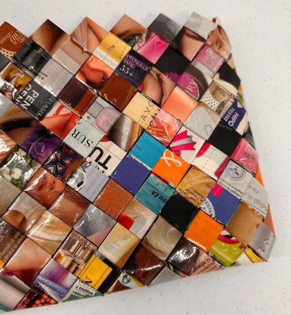 Really fun Weave Reworked Mini Bag - Image 4
