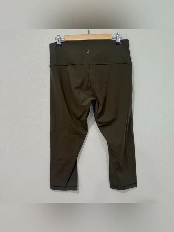 Lululemon Wunder Under Crop High-Rise *Full-On Luxtreme 21" in Dark Olive 12 - Image 5