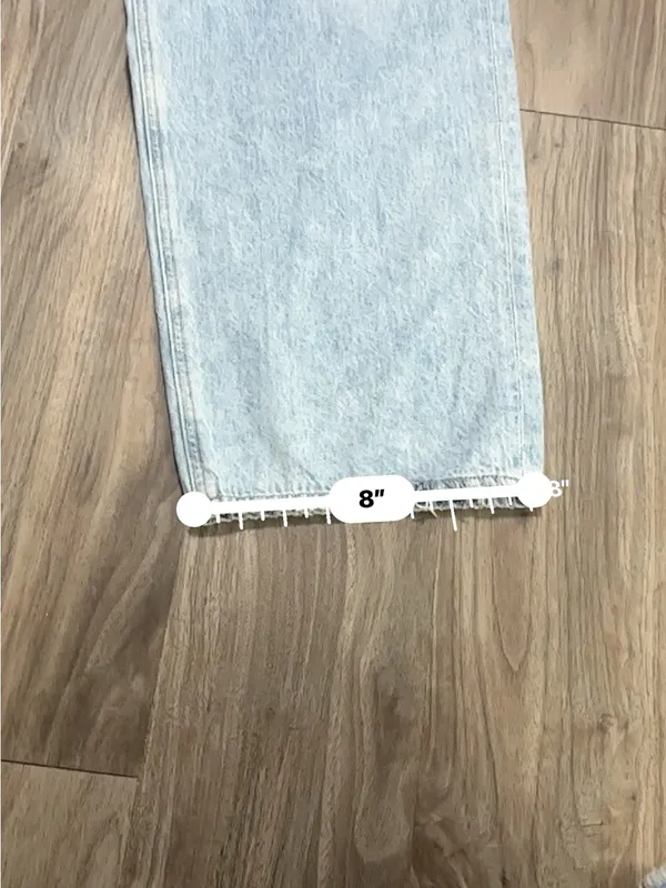 AGOLDE Criss Cross High Rise Jeans 100% Cotton Straight Leg Vintage Blue. - Image 6