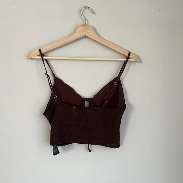 H&M Brown Pattern Knit Beach Swim Cover Up Set Size Small - Image 8