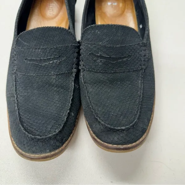 Sperry Black Suede Leather Penny Loafer Flats Womens 10 Classic Comfort Shoes - Image 4