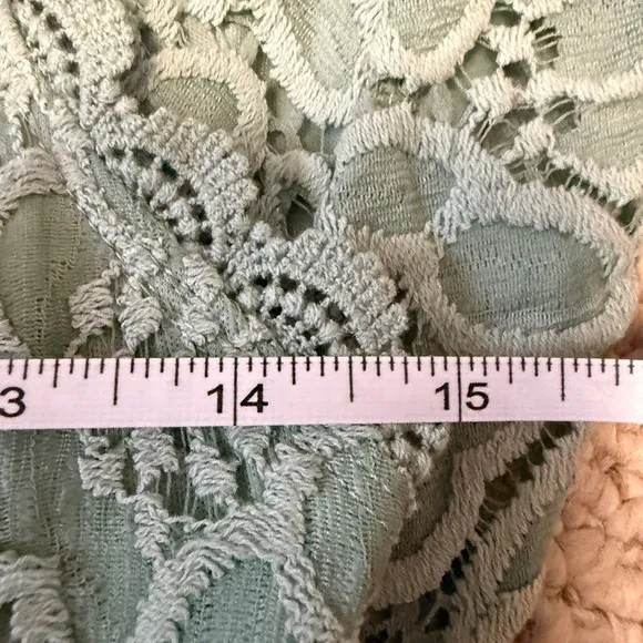 NWT Sage Green Lace‎ Fit Flare Dress Size 7 Boho Coquette Homecoming City Studio - Image 6