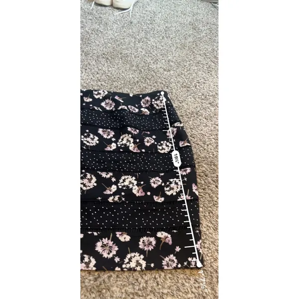 White House Black Market Floral Polka Dot Mini Skirt Black White 4‎ 570231119 - Image 8