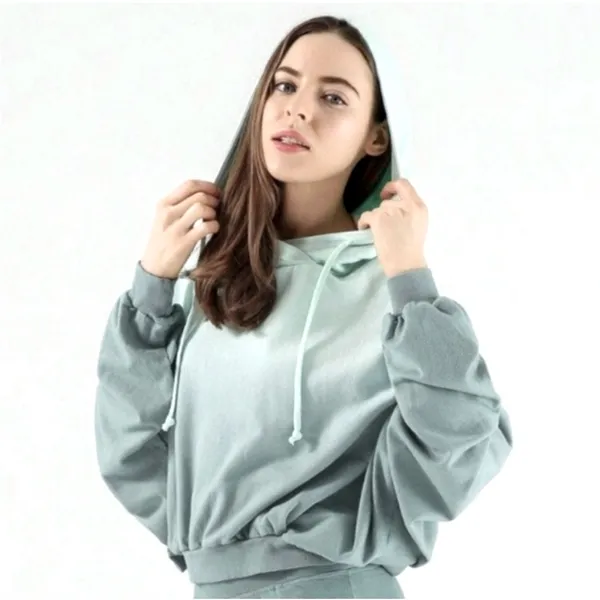 Young Fabulous & Broke Raissa Tie Dye Ombre Cropped Hoodie M/L - Image 3