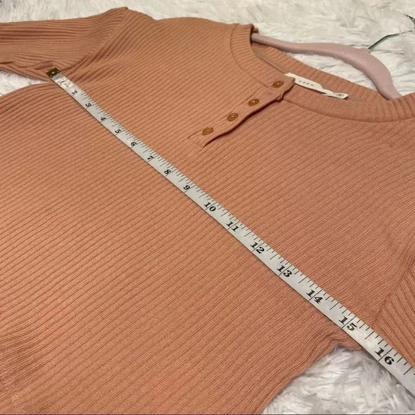 Lush Cropped Ribbed Sweater in Cafe Crème XS - Image 2