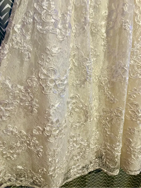 NWT LULUS | Galena Ivory Lace Applique Strapless Midi Dress, S - Image 5