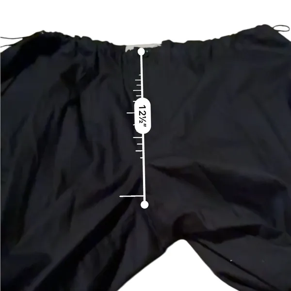 Favorite Daughter Black High Rise Cropped‎ Wide Leg Cargo Pants Sz L - Image 9
