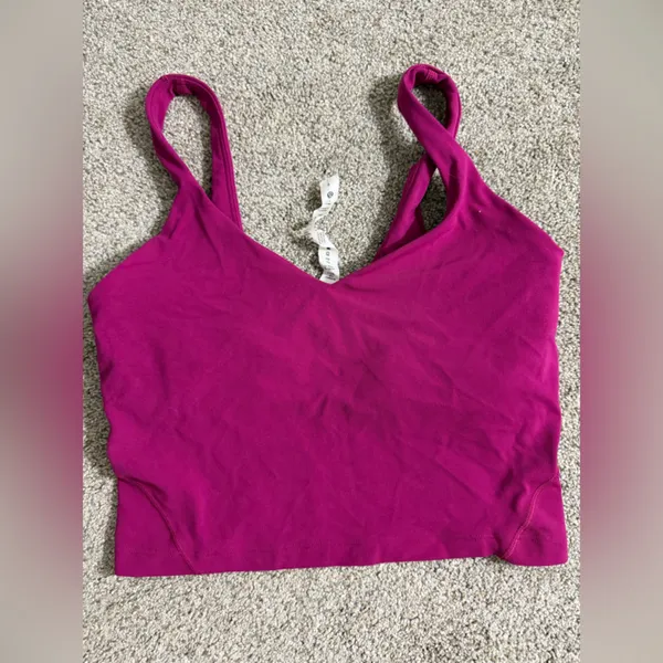 Lululemon Align Tank Top in Magenta Purple Size 6 Athleisure Buttery Soft Crop - Image 3
