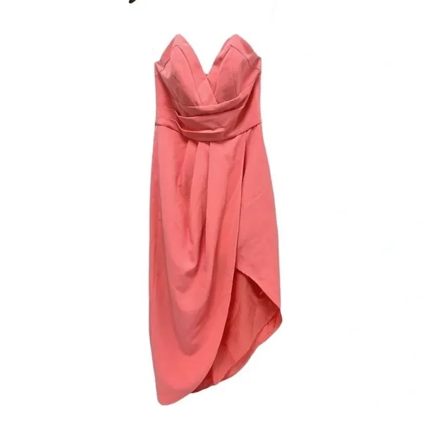 Lovers + Friends X Revolve Riviera Strapless Asymmetrical Dress Pink Chic Size S - Image 5